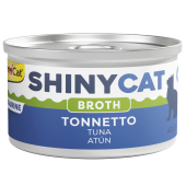 Пълноценна консервирана храна за котки GimCat SHINYCAT TUNA IN BROTH парченца риба тон в натурален бульон